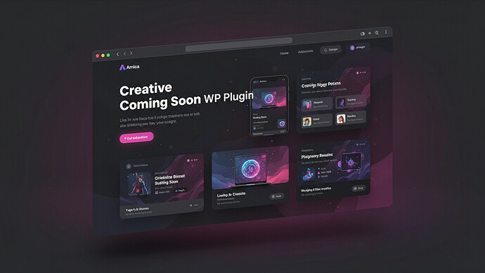 Arnica - Creative Coming Soon WP Plugin
