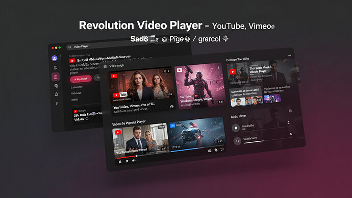 Revolution Video Player - YouTube, Vimeo and Self-Hosted Videos