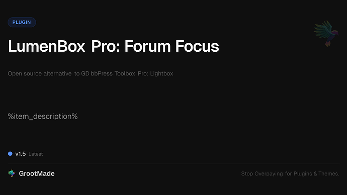 LumenBox Pro: Forum Focus