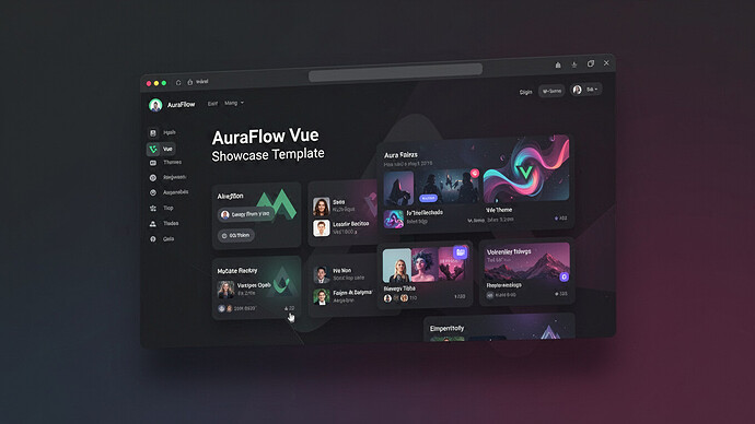 AuraFlow Vue Showcase Template
