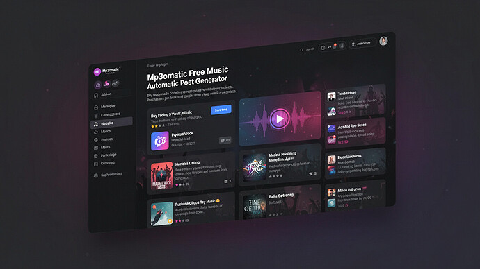 Mp3omatic Free Music Automatic Post Generator