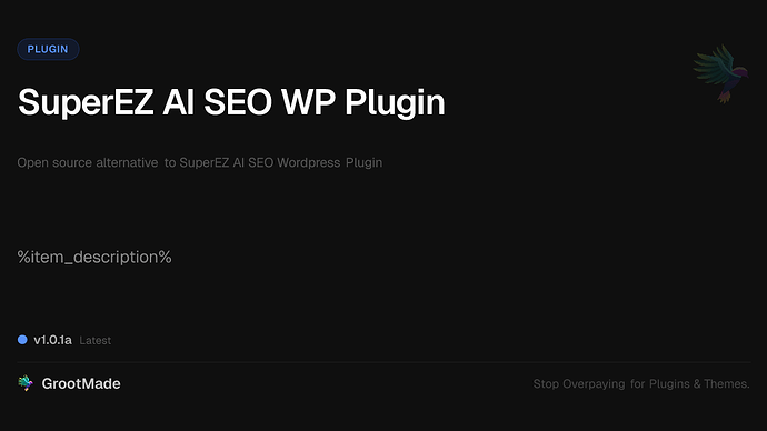 SuperEZ AI SEO WP Plugin