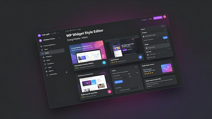 WP Widget Style Editor DesignMaster Addon