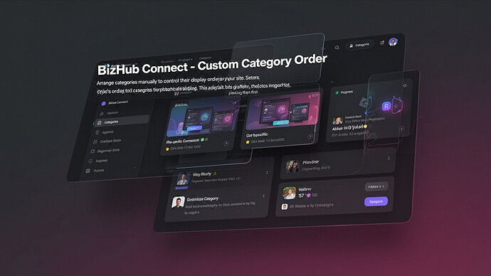 BizHub Connect - Custom Category Order