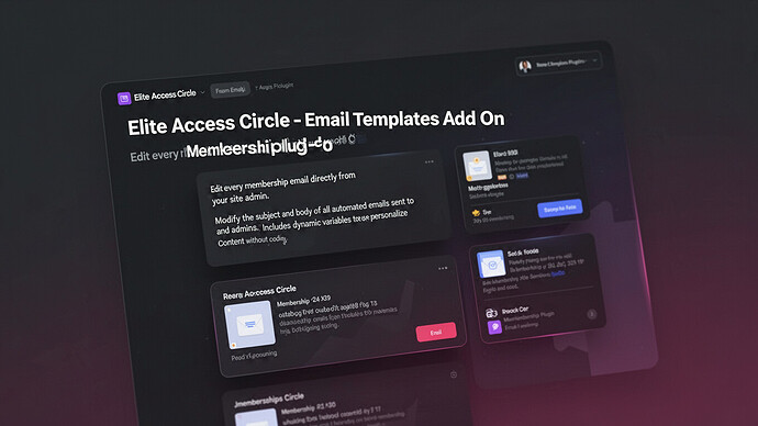 Elite Access Circle - Email Templates Add On