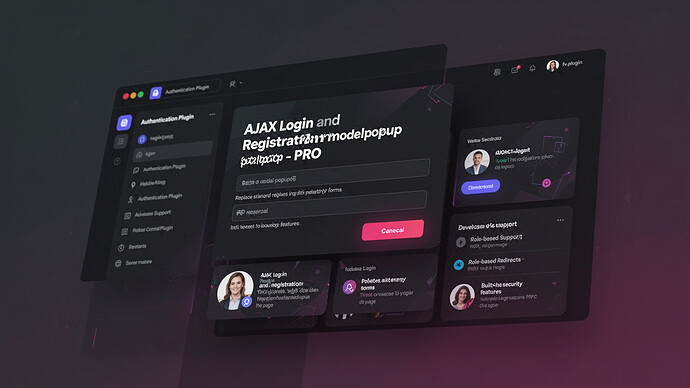AJAX Login and Registration modal popup - PRO