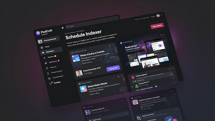 PixelCraft Schedule Indexer