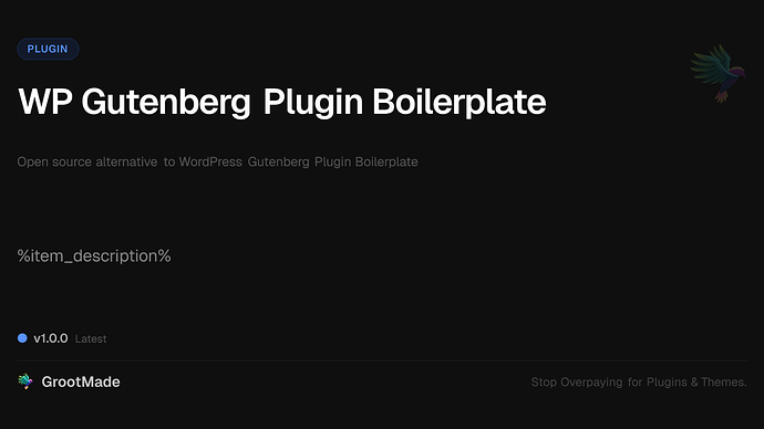 WP Gutenberg Plugin Boilerplate