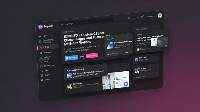 INFINITO - Custom CSS for Chosen Pages and Posts or for Entire Website