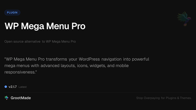 WP Mega Menu Pro