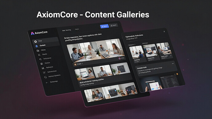 AxiomCore - Content Galleries