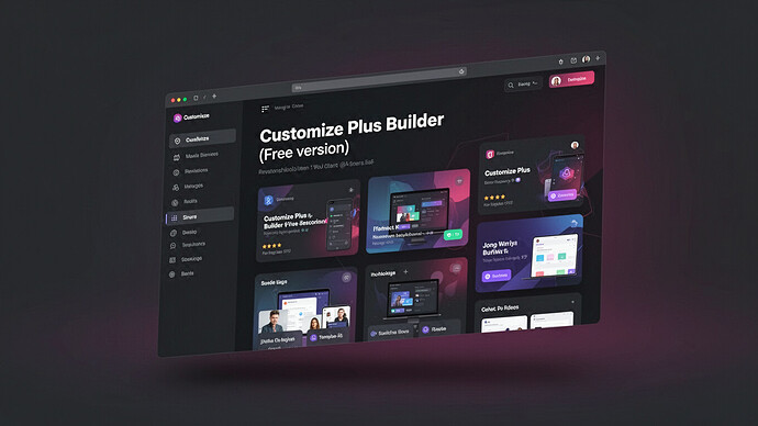 Customize Plus Builder (Free version)