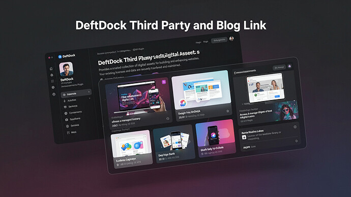 DeftDock Third Party and Blog Link