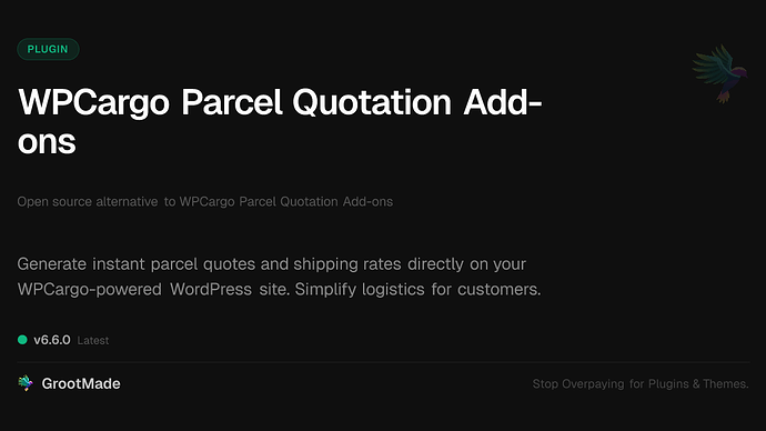 WPCargo Parcel Quotation Add-ons