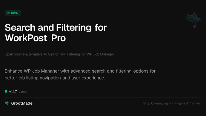 Search and Filtering for WorkPost Pro