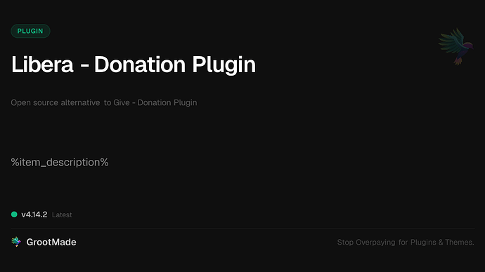 Libera - Donation Plugin