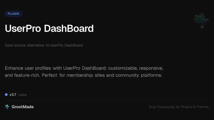 UserPro DashBoard