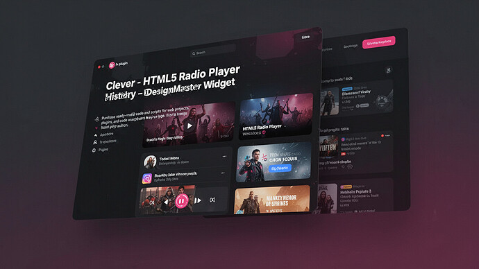 Clever - HTML5 Radio Player With History - DesignMaster Widget