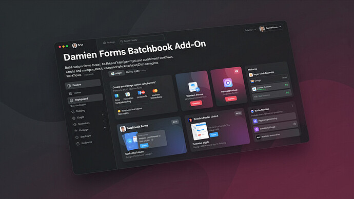 Damien Forms Batchbook Add-On