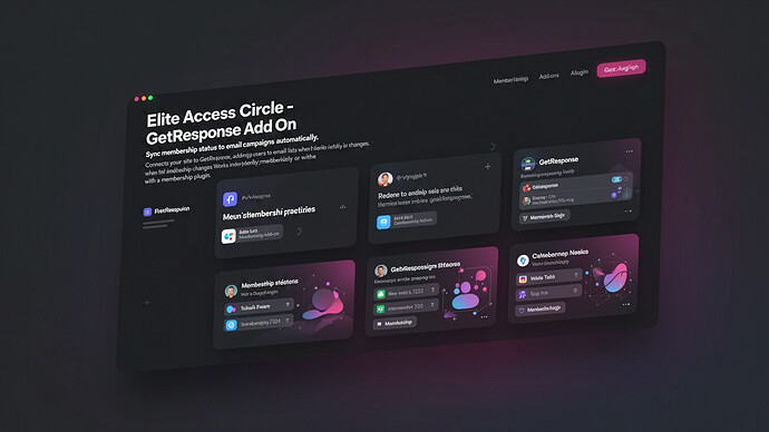 Elite Access Circle - GetResponse Add On