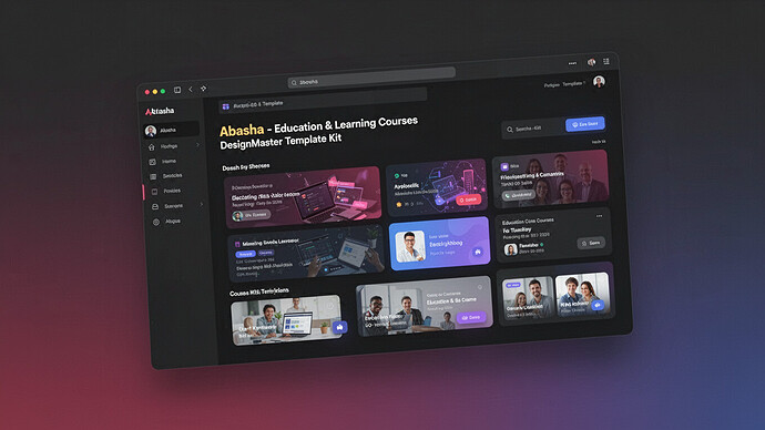 Abasha - Education & Learning Courses DesignMaster Template Kit