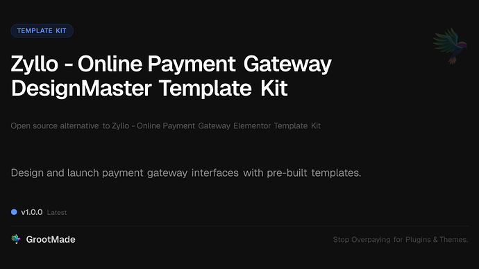 Zyllo - Online Payment Gateway DesignMaster Template Kit