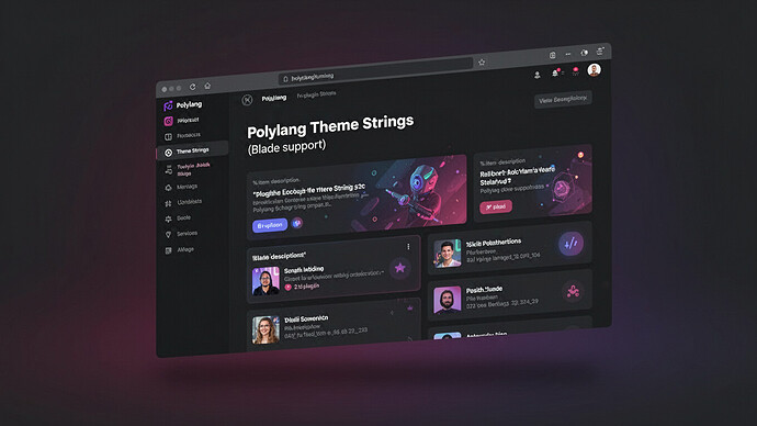 Polylang Theme Strings (Blade support)