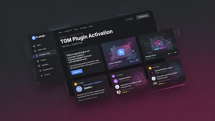 TGM Plugin Activation