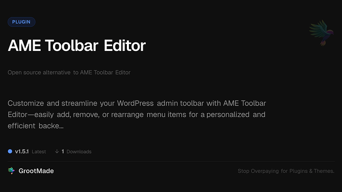 AME Toolbar Editor
