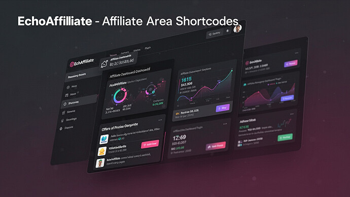 EchoAffiliate - Affiliate Area Shortcodes