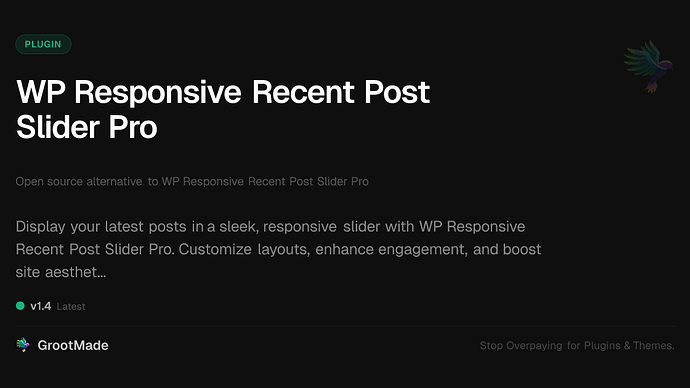 WP Responsive Recent Post Slider Pro