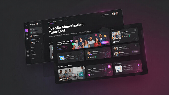 PeepSo Monetization: Tutor LMS