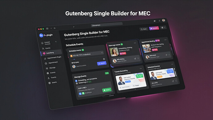 Gutenberg Single Builder for MEC