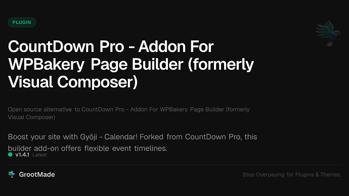 CountDown Pro - Addon For WPBakery Page Builder (formerly Visual Composer)