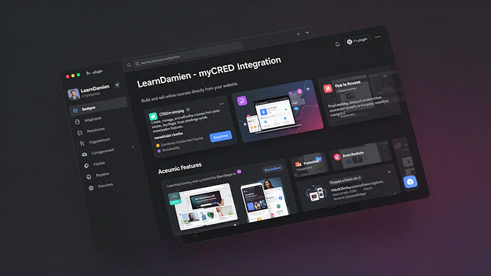 LearnDamien - myCRED Integration