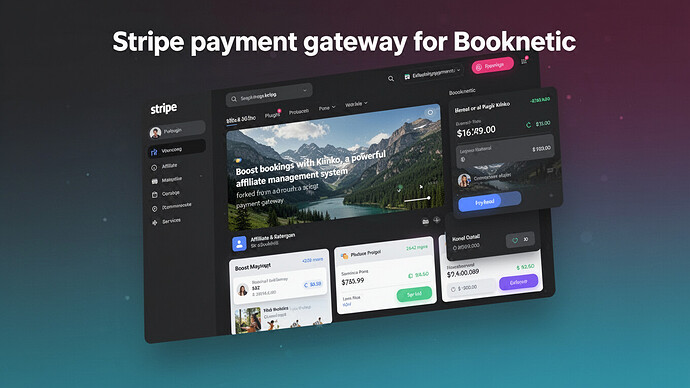 Stripe payment gateway for Booknetic