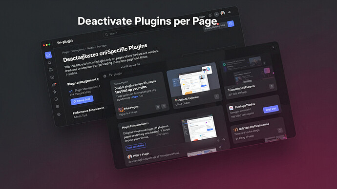Deactivate Plugins per Page