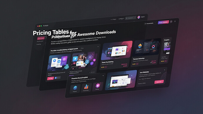 Pricing Tables for Awesome Downloads