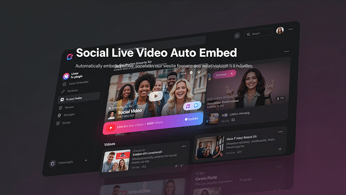 Social Live Video Auto Embed