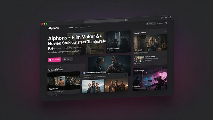 Alphons - Film Maker & Movie Studio DesignMaster Template Kit
