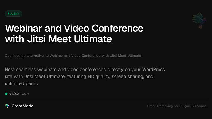 Webinar and Video Conference with Jitsi Meet Ultimate