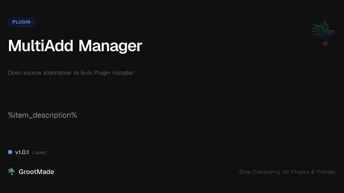MultiAdd Manager