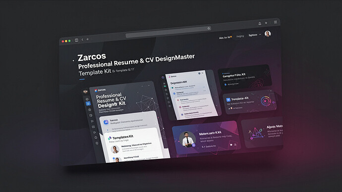 Zarcos - Professional Resume & CV DesignMaster Template Kit