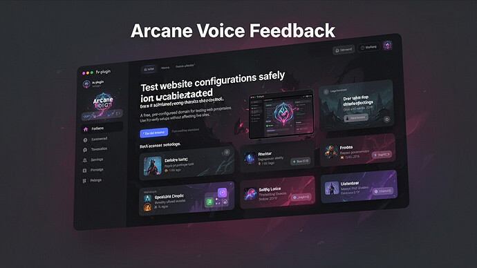 Arcane Voice Feedback