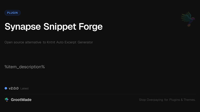 Synapse Snippet Forge