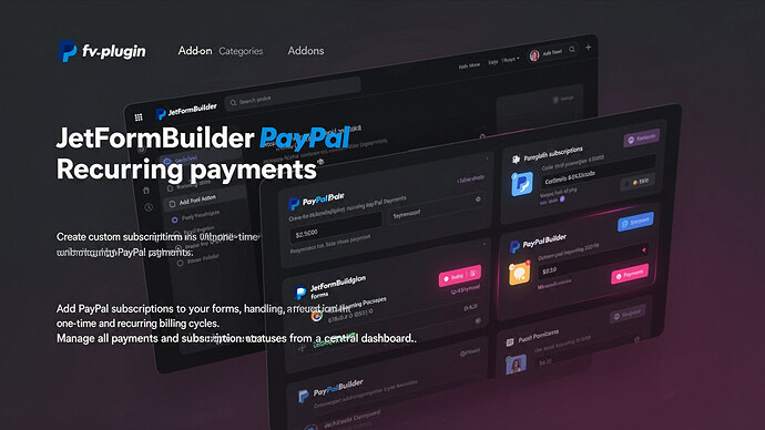 JetFormBuilder PayPal Recurring payments