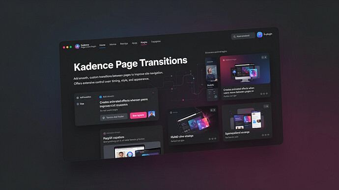 Kadence Page Transitions
