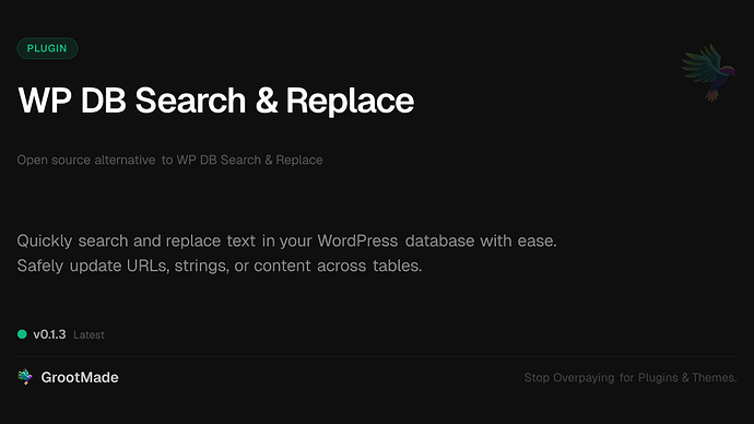 WP DB Search & Replace