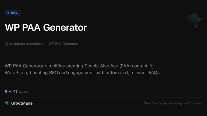WP PAA Generator