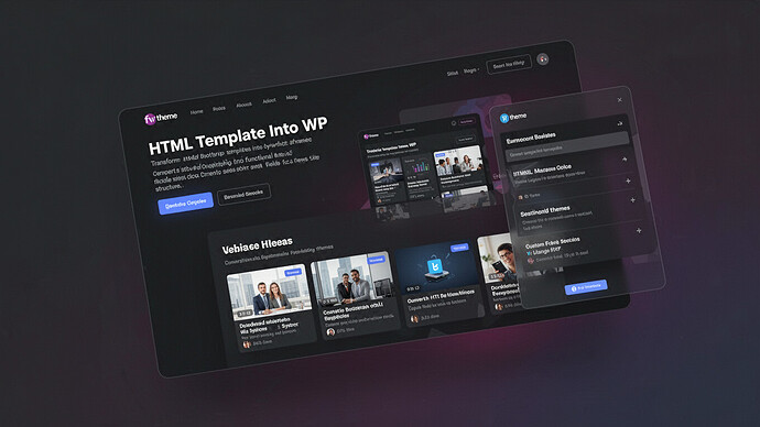 HTML Template Into WP